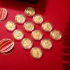 Juego de Monedas de Oro de los Doce Signos del Zodiaco Monedas Conmemorativas Medallas Conmemorativas Regalos para Eventos de Negocios Transmisión en Vivo Artículo Popular