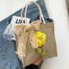 Bolso de Lino para Mujer 2026 Nuevo Estilo de Gama Alta Versátil Bolsa de Regalo de Moda para Salir Bolso para Lonchera