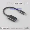 Cabo Adaptador de Dados Trançado Shell de Liga de Alumínio TYPE-C OTG Expansão USB Fêmea Celular Android Pen Drive Mouse Teclado