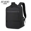Mochila expandible de gran capacidad para hombre con logo estampado, mochila funcional estilo caja con compartimento separado para portátil