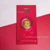 Pegatina de Teléfono Móvil Dorada Oro Puro 999 Año del Caballo, Hazte Rico Inmediatamente, Dios de la Riqueza, Sobre Rojo Conteniendo Oro, Regalos de Año Nuevo al por Mayor
