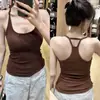 Top Regata Cinza Puro e Sexy para Mulheres, Estilo Verão Novo com Bojo, Emagrecimento e Valorização da Silhueta, Costas Nuas, Top Base