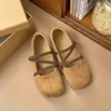 Zapatos de mujer estilo Mary Jane de terciopelo, los más vendidos para el otoño de 2026, con aumento interno de altura, sin cordones, punta cuadrada, suela suave, zapatos planos versátiles