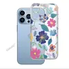 Precio especial al por mayor para funda de iPhone 17 Pro de cobertura total, colorida, floral, transparente, estilo coreano, para niñas