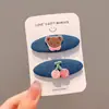 Pinza para el pelo de mezclilla azul con forma de corazón para niños, accesorios para el pelo, pinza de borde de estrella para niña, nuevo pinza para el pelo Bb para flequillo de niñas 2025