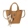 Bolsa de Mão Fashion Simples Estilo Coreano com Padrão Lichia, Bolsa Saco Vintage para o Dia a Dia e Trabalho, Bolsa de Ombro Transversal Versátil e Estilosa