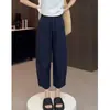 Calça Harem Dad para Mulheres com Corte que Valoriza a Figura em Formato de Pera, Estilo Verão Fino, Caimento Solto, Versátil, Tamanho Plus, Calça Cropped de Perna Larga, Leve