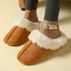 Pantuflas de Interior Populares para Mujer Transfronterizas, de Tacón Alto, Cálidas, Cómodas, Suaves, Ligeras de Algodón, Venta al por Mayor, Personalización de Pedidos Pequeños