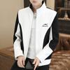 Transfronterizo se puede distribuir en nombre de la primavera de 2025 nuevo color combinado chaqueta con cremallera bordada abrigo blanco negro caqui