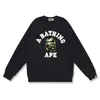 Sudadera camuflaje de moda transfronteriza para hombre, otoño e invierno, manga larga, estampado de letras, holgada, cuello redondo, jersey, sudadera casual