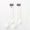 Calcetines de media caña con bordado de corona estilo universitario japonés, de tres barras, de color liso, para combinar con todo, calcetines de uniforme JK con doble aguja para mujer.