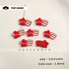 Coleção Série Vermelha de Acessórios de Laço de Material Misto, Corrente para Celular, Pingentes para Bolsa, Pingentes DIY e Contas