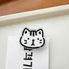 Clip de PP acrílico de gatito de dibujos animados, alto valor estético, lindo almacenamiento de papelería para estudiantes, clip para exámenes, al por mayor
