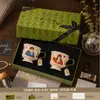 Caja de regalo para taza de cerámica, taza de café linda, taza para pareja, alto valor estético, regalo de boda y para recién casados, personalizable