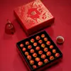 Jiugongge Caja de Empaque de Té Pu'Er de Mandarina Verde Pequeña de 30 Piezas Caja de Regalo Vacía Personalizada de Alta Gama Caja Vacía de Bola de Dragón de Cáscara de Mandarina de Xinhui