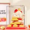 Gato de la Suerte Sosteniendo Lingotes de Oro, Gato que Mueve la Pata Automáticamente, Alimentado por Energía Solar, Estilo Chino Moderno, Decoración Pequeña para Coche, Adorno para Coche, Decoración de Oficina, Atractor de Riqueza