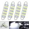 Gancho de anillo de doble arco luz de lectura LED de doble punta 44 mm 12 SMD 1210 luz de compartimento de coche luz de techo luz de espejo