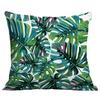 Cojín Impreso HD de Planta Verde Tropical Transfronterizo Nuevo para Amazon, Funda de Cojín para Sofá de Casa