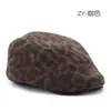Chapéus Estilo Japonês para Mulheres, Boné Frontal Retro com Estampa de Leopardo, Boné de Beisebol sem Aba Tendência para Uso Externo Personalizado com Proteção Solar para Homens