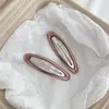 Pinza para el pelo ovalada de colores coreanos con goteo de aceite Bb, pinza de moda para flequillo, pinza lateral para niños, pasador, accesorio para el pelo, pinza para el pelo