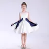 Vestido de Aniversário de Cetim para Meninas AliExpress, Simples de Comércio Exterior, Colete com Saia Bufante, Roupa para Apresentação de Piano Infantil