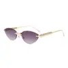 Nuevas Gafas de Sol de Moda Sin Marco Estilo Europeo y Americano Versátiles Adelgazantes Personalidad Protección Solar Gafas Protección UV Gafas de Sol