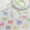 Fantasía de Verano Acrílico UV Hielo Transparente Pajarita Qq Agujero Recto Cadena para Teléfono Móvil DIY Accesorios para el Cabello Material de Colgante Joyería