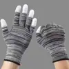 Guantes Grises Recubiertos de PU en Dedos y Palma, Guantes de Trabajo de Protección Laboral, Antideslizantes, Resistentes al Desgaste, Transpirables, Antiestáticos, Guantes de Trabajo Finos para Hombres y Mujeres