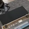 Placa de extensión para escritorio para salas de juegos, no requiere taladro, extensión para escritorio de computadora, ampliada y alargada, con bandeja plegable para mouse y teclado