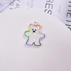 Coreia do Sul Ins Transparente Urso Fudge Corrente Acrílica Chaveiro Case Protetor Airpods Pingente Decorativo para Pendurar