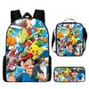 Europeu e Americano Hot-selling Baokemeng Estudante Mochila Dos Desenhos Animados Mochila Mochila Do Menino Mochila Lápis Saco Conjunto Transfronteiriço de Três Peças