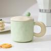 Caneca de Cerâmica Colorida Doce Estilo Ins Coreano Macaron para Beber Café para Meninos e Meninas Casal Utensílio Doméstico