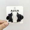 Horquilla con lazo de terciopelo negro para mujer, estilo princesa, pequeña fragancia, elegante, de alta gama, con clip lateral, accesorios para el cabello, tocado.