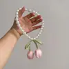 Novos Prendedores de Cortina com Fechos Magnéticos de Pérola, Cordas Prendedoras de Cortina Voil Tulipa, Acessórios Criativos para Decoração de Cortinas, Cordas para Recolher Cortinas