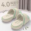 Chinelos Slip-on Feeling Femininos 2025 Novo Look de Verão Solado Grosso Interior Casa Antiderrapante Desodorante Sandálias para Mulheres