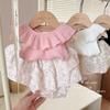 Pantalones Florales Grandes para Niña Estilo Coreano Shorts para Bebé Falda Tutú Encaje Volantes Princesa Pantalones Culotte para Niños Pequeños