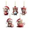 Pingente de Natal Série Gatinho Novo Transfronteiriço Cabides de Natal Decorações de Festa Pingente para Mochila Pingente para Carro