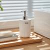 Botella Dispensadora Simple con Patrón de Olas para Jabón de Manos de Baño, Botella de Plástico con Bomba, Botella Vacía Transparente para Dispensar Loción y Almacenamiento