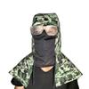 Tecido camuflado chapéu-lenço à prova de poeira com óculos proteção do trabalho capuz camuflado à prova de poeira manuseio de polimento Chapéu-pulôver de brim