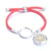 Cuerda Roja Moda Sencilla Difusor de Aceites Esenciales Aromaterapia Caja Pequeña Pulsera Redonda Accesorios de Joyería Caja de Fragancia Decoraciones