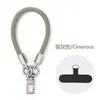 Cordón para teléfono móvil, cuerda corta de nailon tejida con clip, anti-pérdida, anti-robo, fácil de llevar, de color liso, versátil, para muñeca
