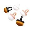 Anillo con Pincel para Uñas con Cerdas Suaves, Mango Corto, Pincel Suave para Limpiar Polvo, Herramienta para Eliminar Polvo de Uñas, Portátil