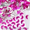 Producto Nuevo Popular Transfronterizo 5*8 Forma de Luna Planos Diamantados Fondo Diamantado Joyería Accesorios Vidrio Arte de Uñas Diamante Al Por Mayor