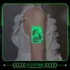 Tatuaje Temporal Luminoso de Unicornio Colorido Seguro Duradero Impermeable Arcoíris Infantil No Tóxico Dibujo Animado Pegatina Brazo