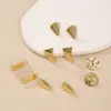 Fabricantes diretos brincos retangulares acessórios para joias diy brincos geométricos banhados a prata 925