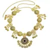 Cadena de Cintura con Borla de Monedas con Patrón Hueco Tallado Vintage, Cinturón de Lujo Ligero de Gama Alta de Nicho, Accesorios Bohemios para Mujeres