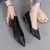 Zapatos Casuales Planos Nuevos para Mujer Primavera y Otoño, Zapatos de Trabajo con Tacón Grueso, Cómodos para Estudiantes, Zapatos Pequeños de Cuero Que No Cansan los Pies