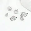 Preservação de cor 18k ouro furo duplo ponta torcida argola de salto fechada furo nariz de porco fio de conta pulseira colar joias DIY acessórios
