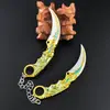 Juego Periférico Juguete de Metal Dragón Dorado de Cinco Garras Dientes Venenosos Luna Oscura Doble Punta Garra de Aleación Modelo Arma Giratorio