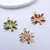 Colgante de Zirconia Chapado en Oro que Conserva el Color Accesorios del Árbol de la Vida Pendientes DIY Pendientes Pulsera Collar Accesorios de Material para el Cabello Hechos a Mano